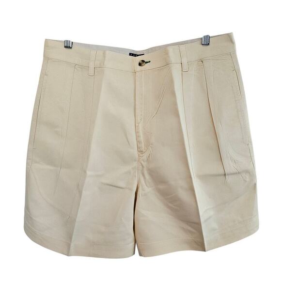Tommy Hilger Y2K Shorts Mens Size 34 Tan Cottton Preppy Academia College Resort - Picture 1 of 9
